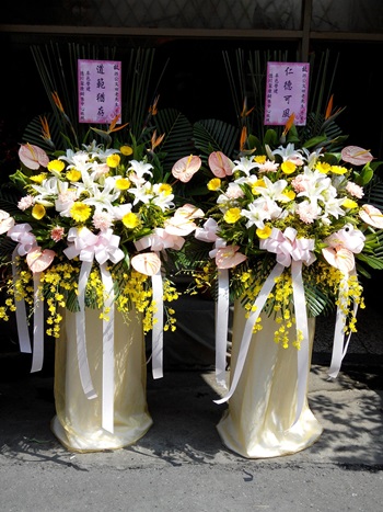 公祭場合花柱竹塘花店,花柱喪事用花社頭花店