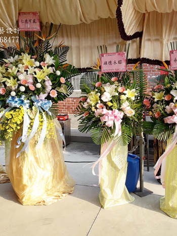 水林花店送花柱到喪家,和美花店