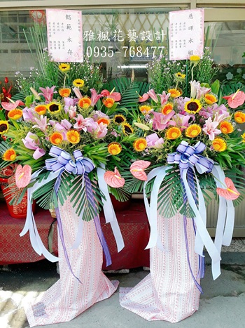 高壽往生喜喪花籃埔心花店,芬園花店公祭高架花籃