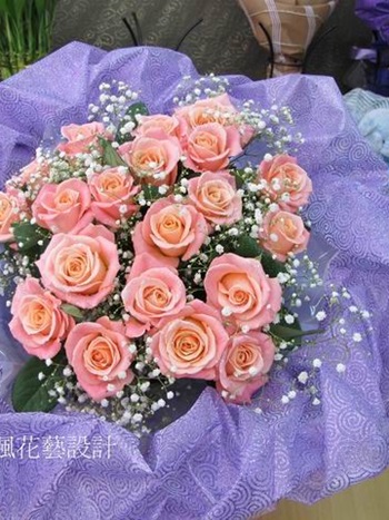溪州花店,竹塘花店,芳苑花店粉色玫瑰花束